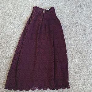 BOGO Maroon lace shift dress, sleeveless